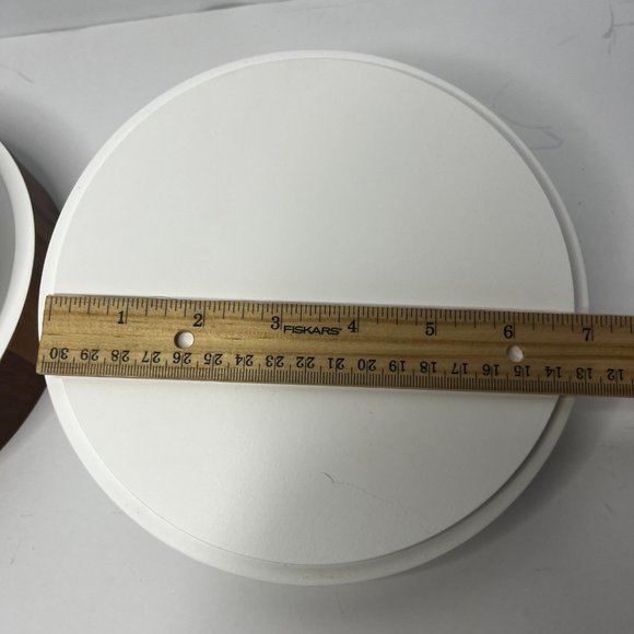 White Porcelain Magnolia Flower 3 D Wood Circular Box Keepsake Trinket Jewelry B - Picture 12 of 14